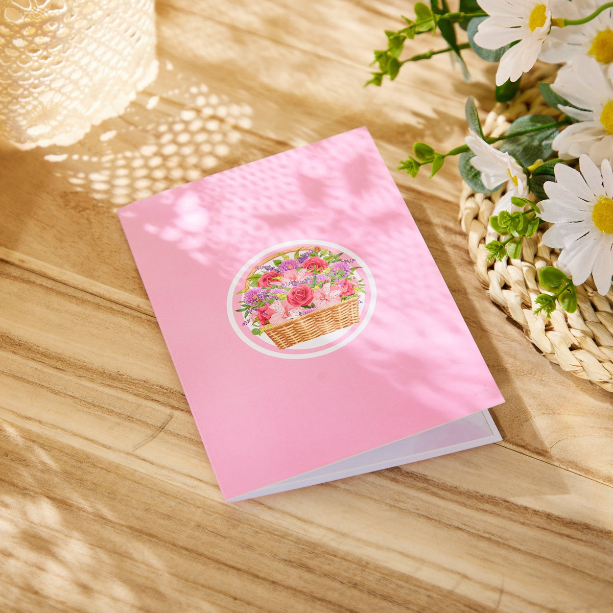 Mixed Flower Basket 3D Pop Up Card