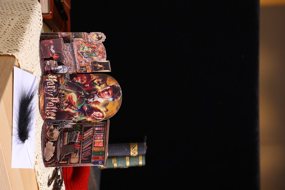 Vintage Fireplace Flip Pop Up Card