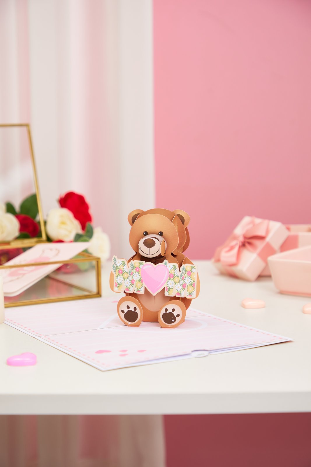 Mother's Day Love Bear 3D Pop Up Card