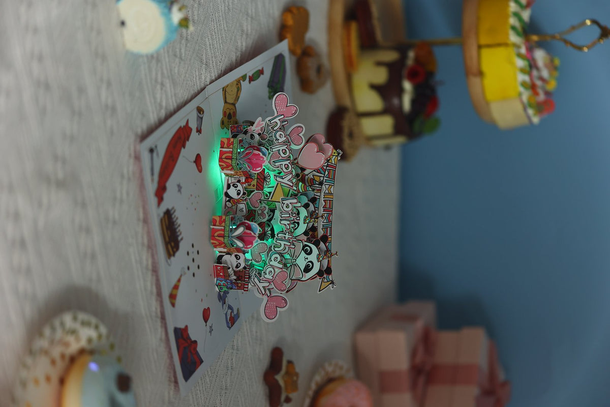 Panda Music 3D Pop Up Card