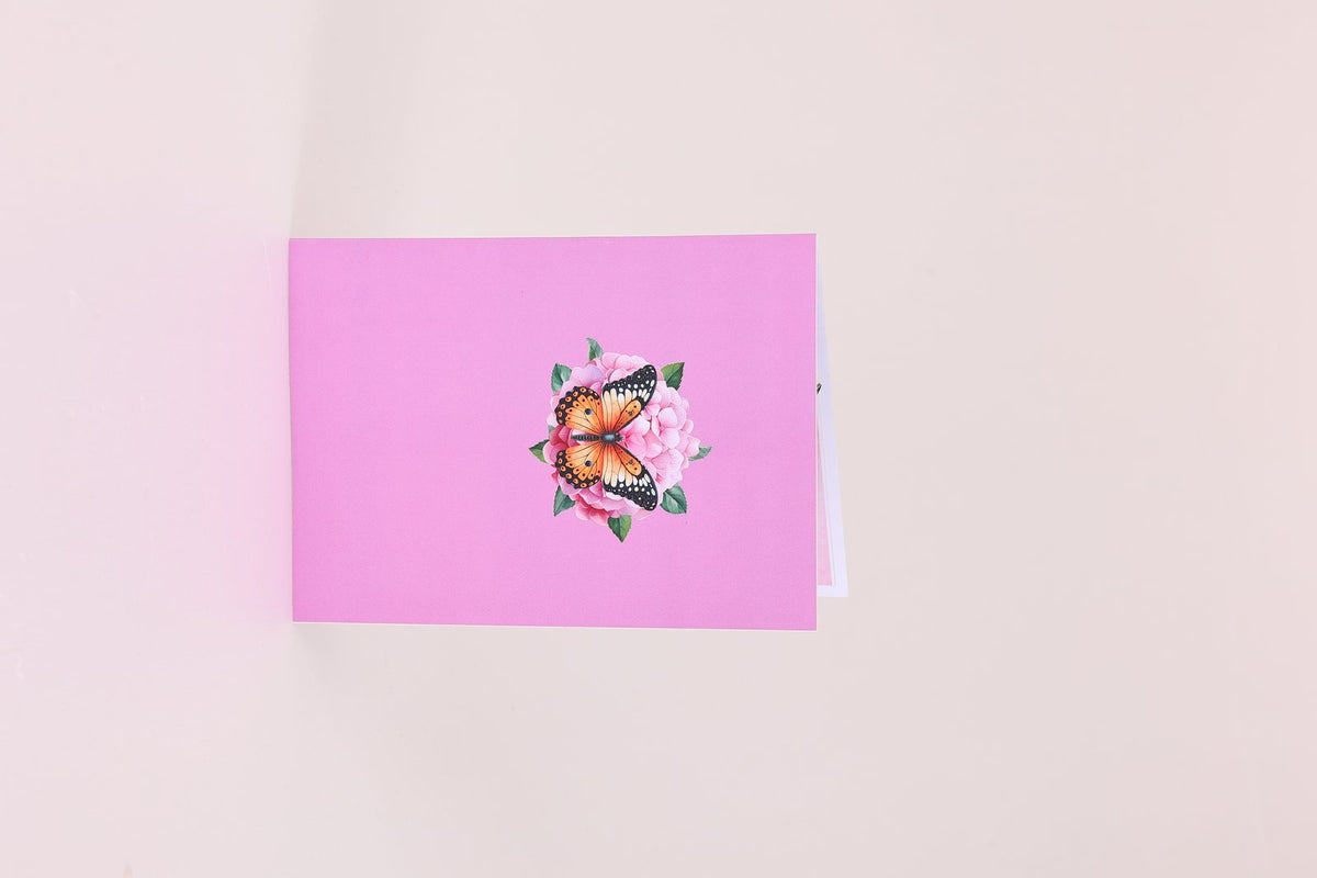Hydrangea Butterfly Greeting Card