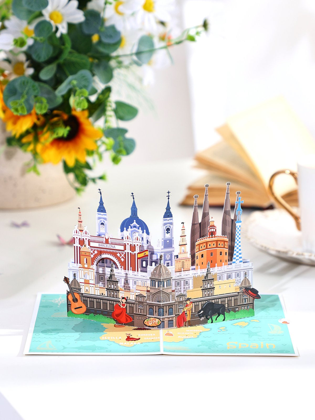 City Cityscape Greeting Card Spain