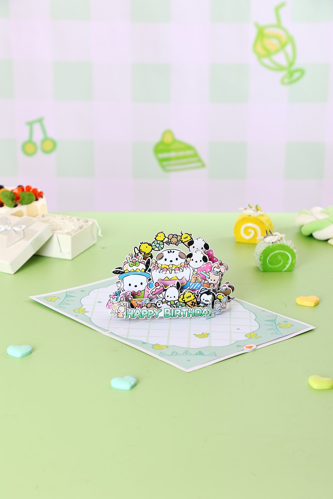 Pochacco Birthday 3D Pop Up Card