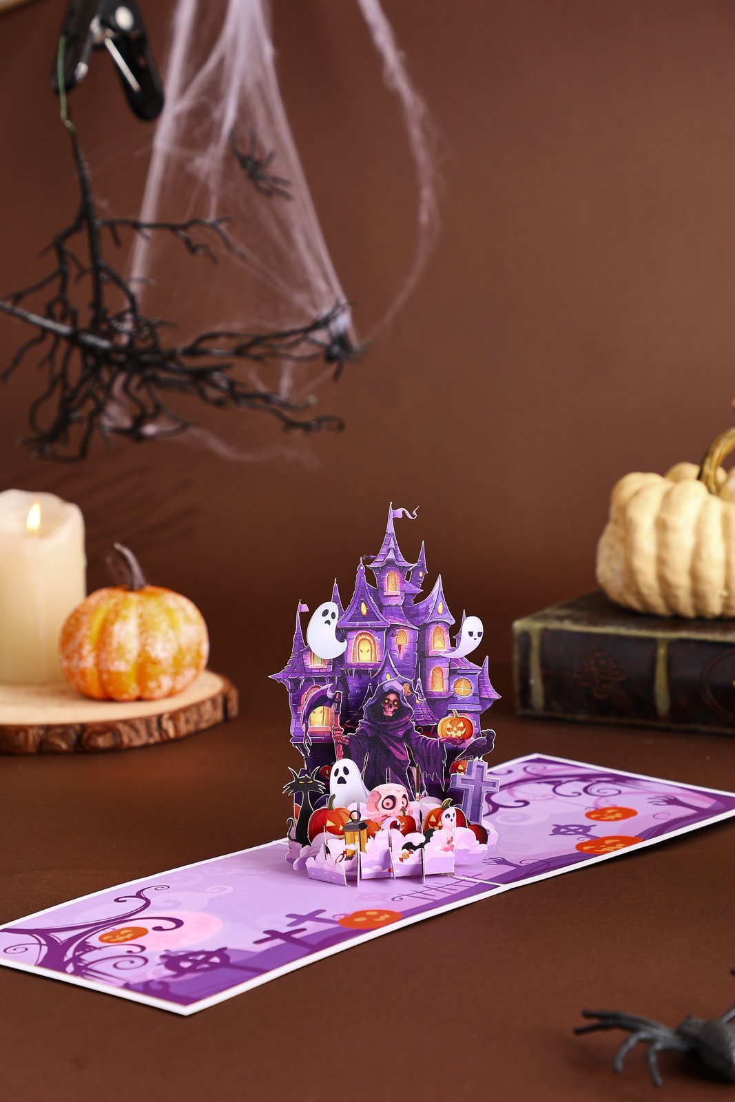 Grim Reaper Castle Greeting Card