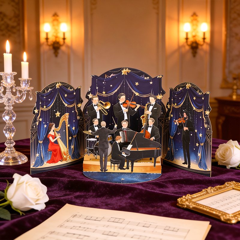 Music Double Door Card