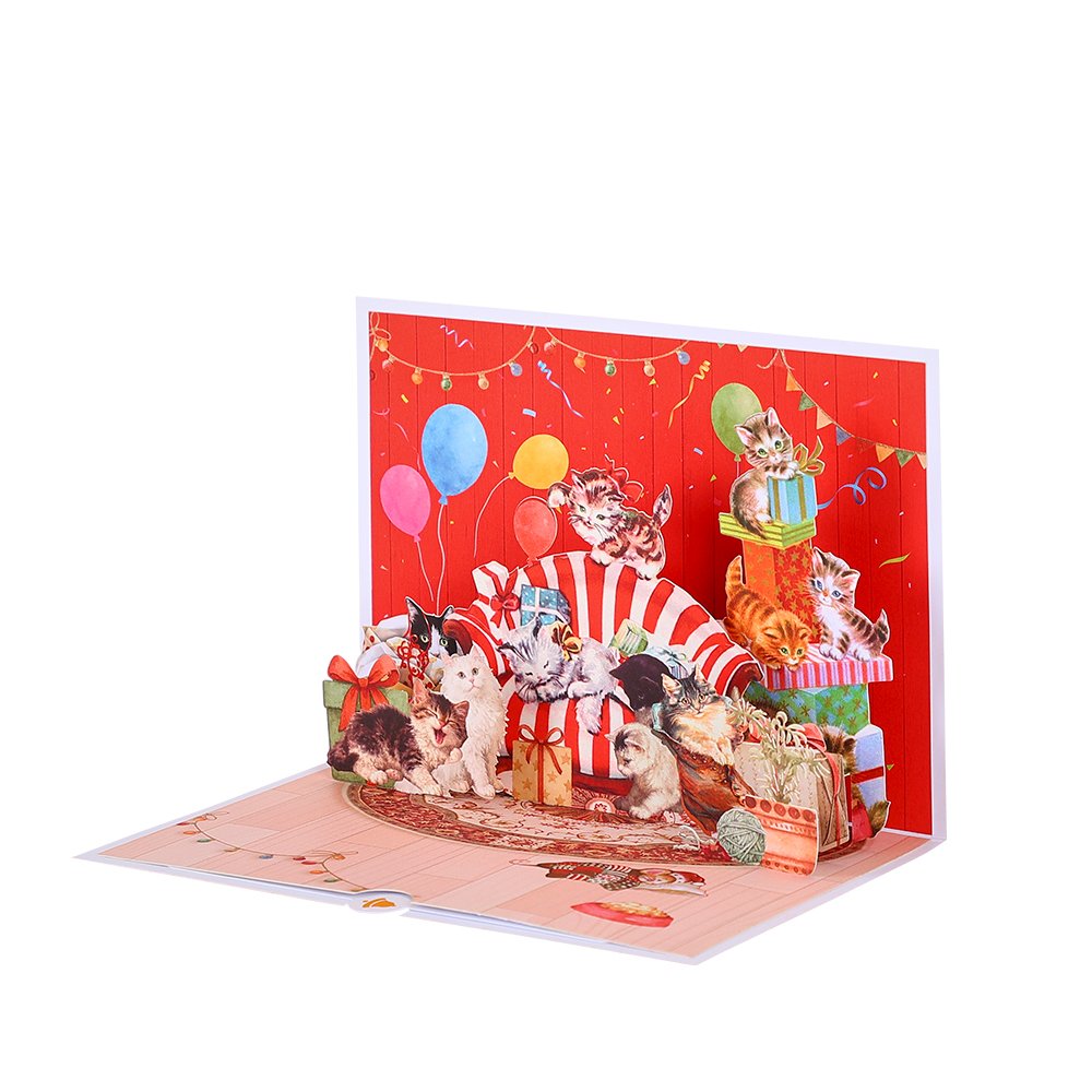 Circus Cat 3D Pop Up Card