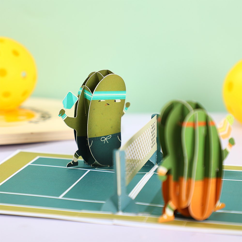 Pickleball Pickle 3D Pop Up Card