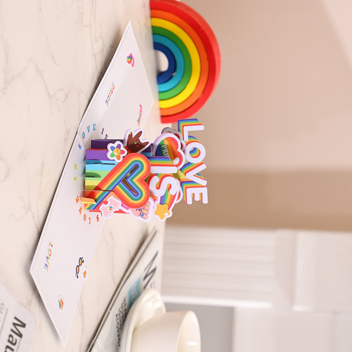 LGBT Pride Valentine's Day 3D Pop Up Card