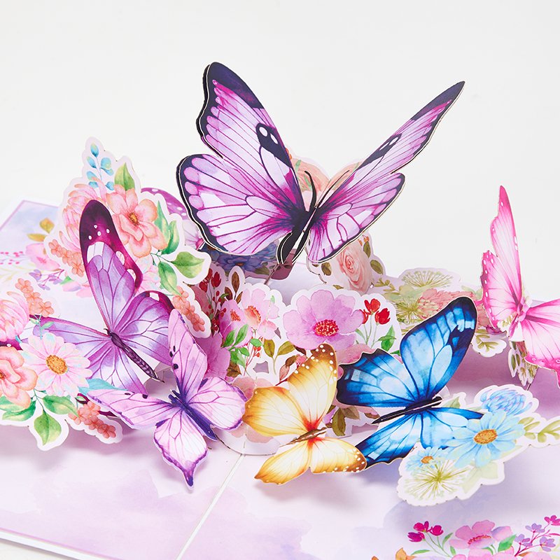 Butterfly Flower Cluster Greeting Card