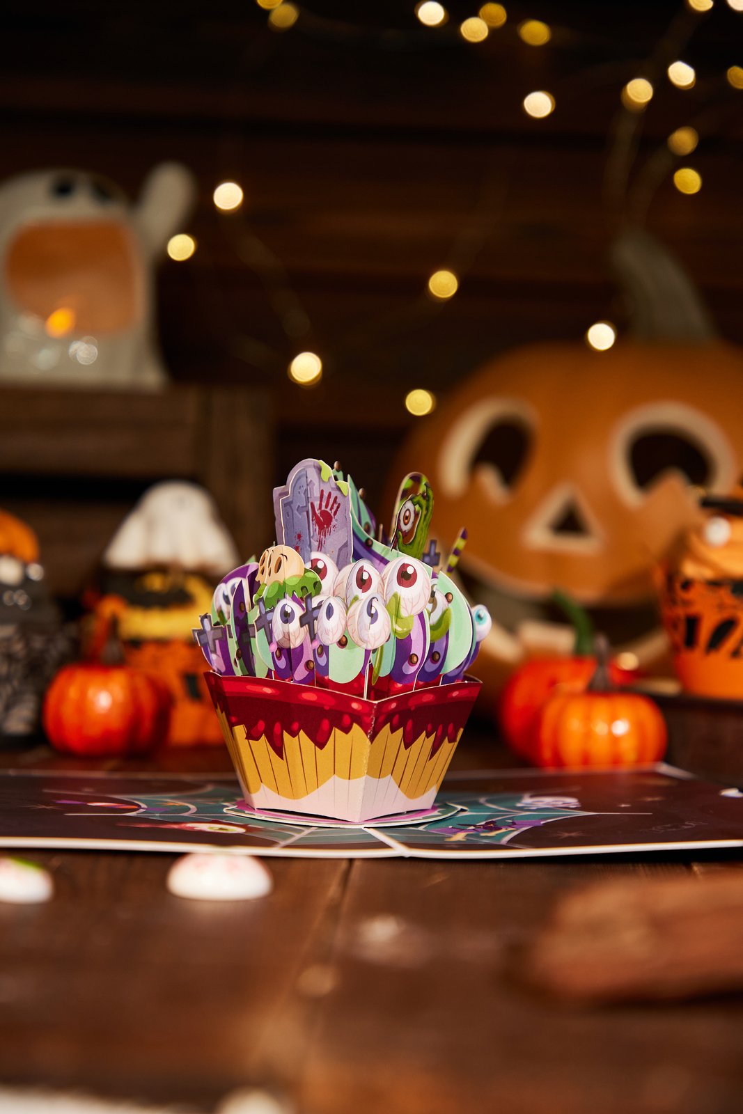 Halloween Tombstone Cupcake Pop Up Card