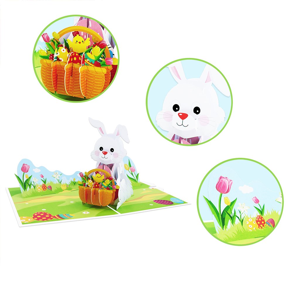 Bunny Basket 3D Pop Up Card