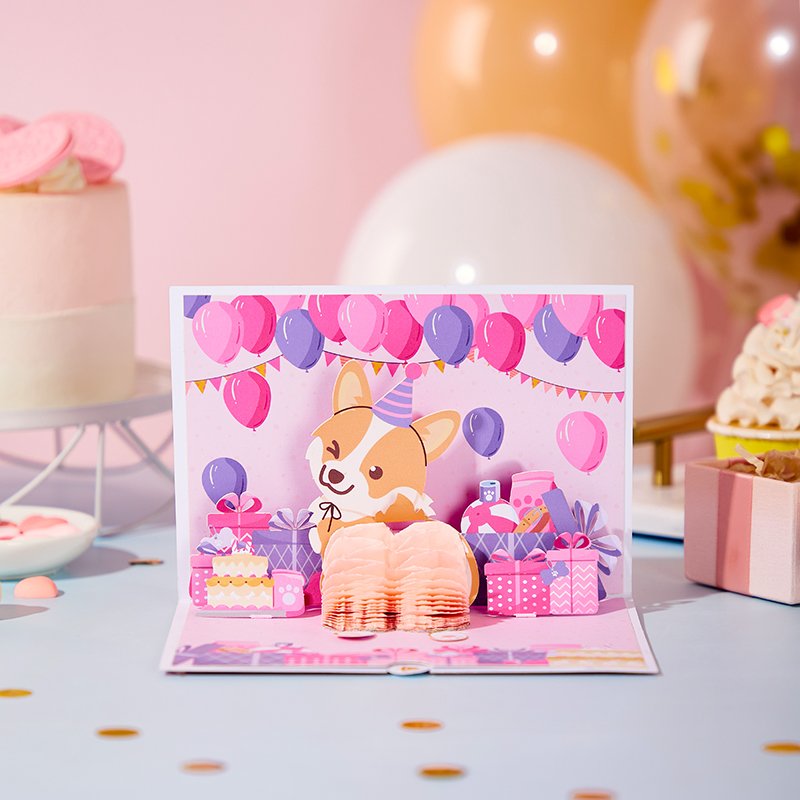 90° Birthday Greeting Card Corgi Butt