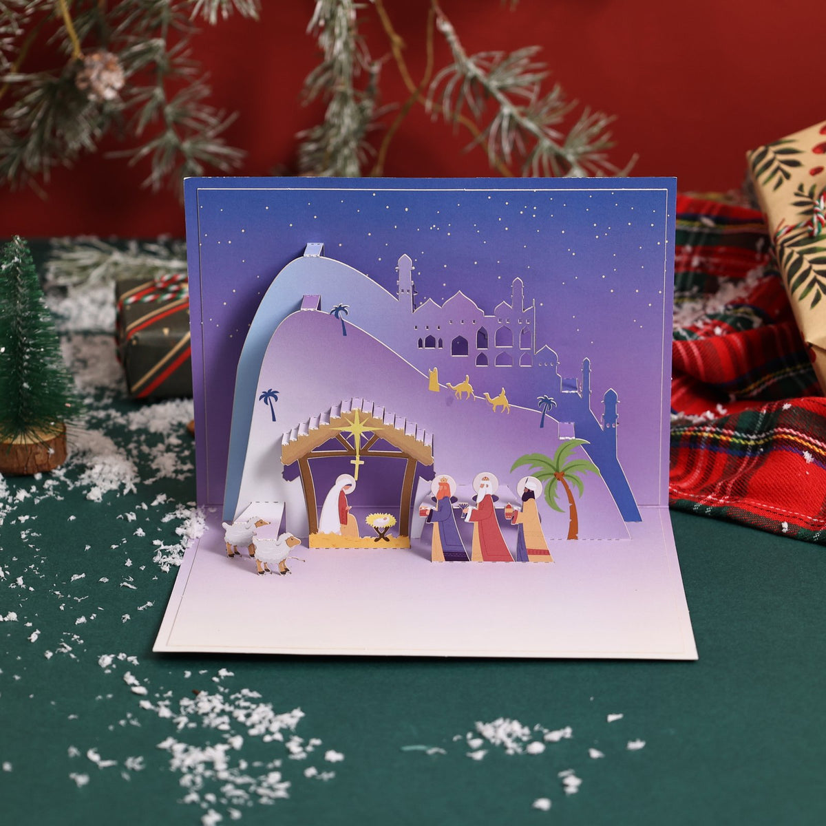 Nativity 90° 3D Pop Up Card