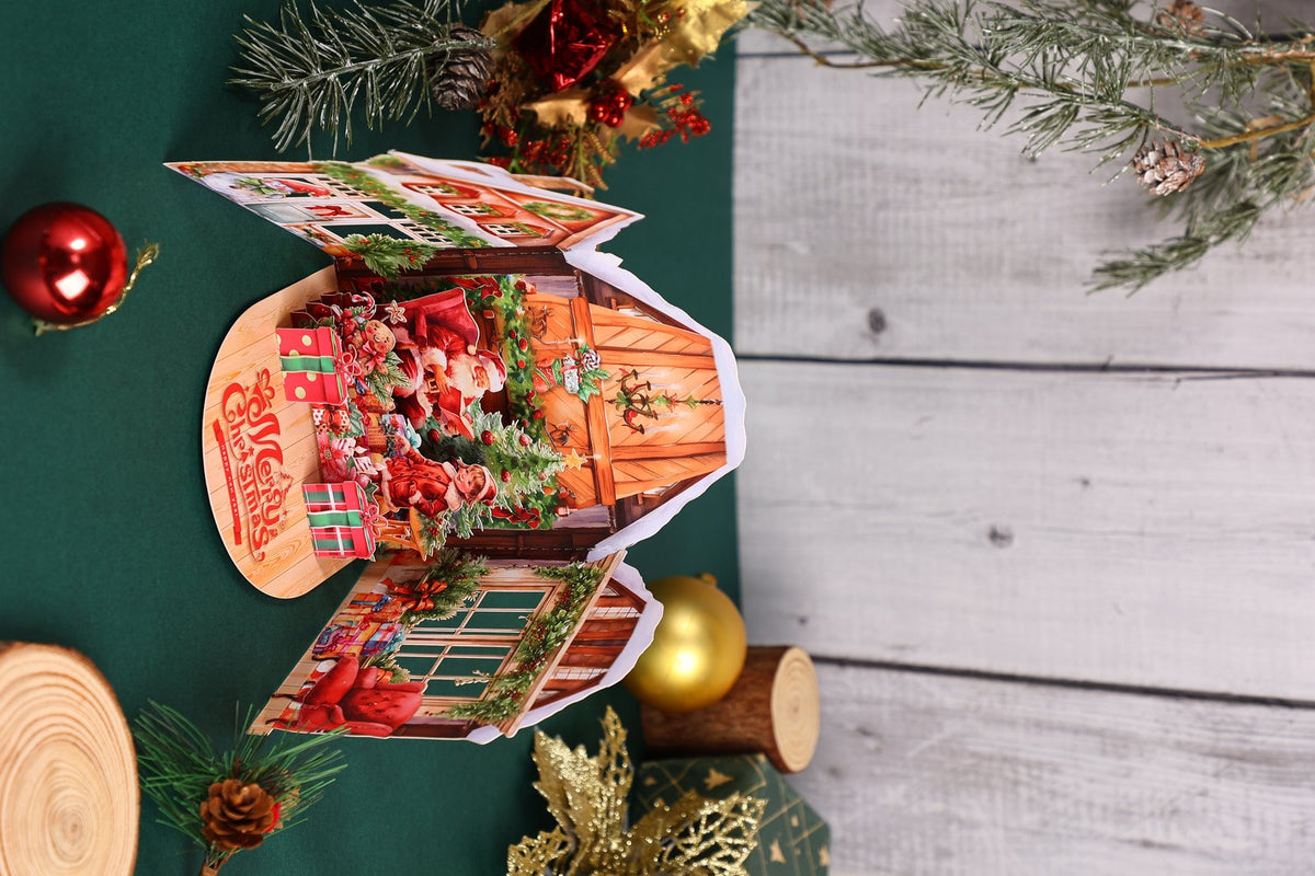 Vintage Double Door Pop Up Card