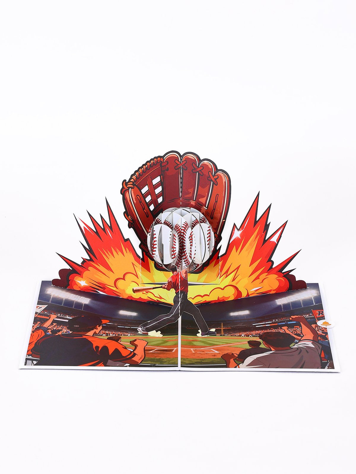 Passionate Baseball Match Live 3D Pop Up Card