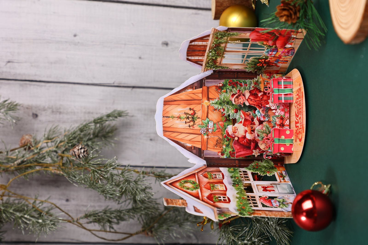 Vintage Double Door Pop Up Card