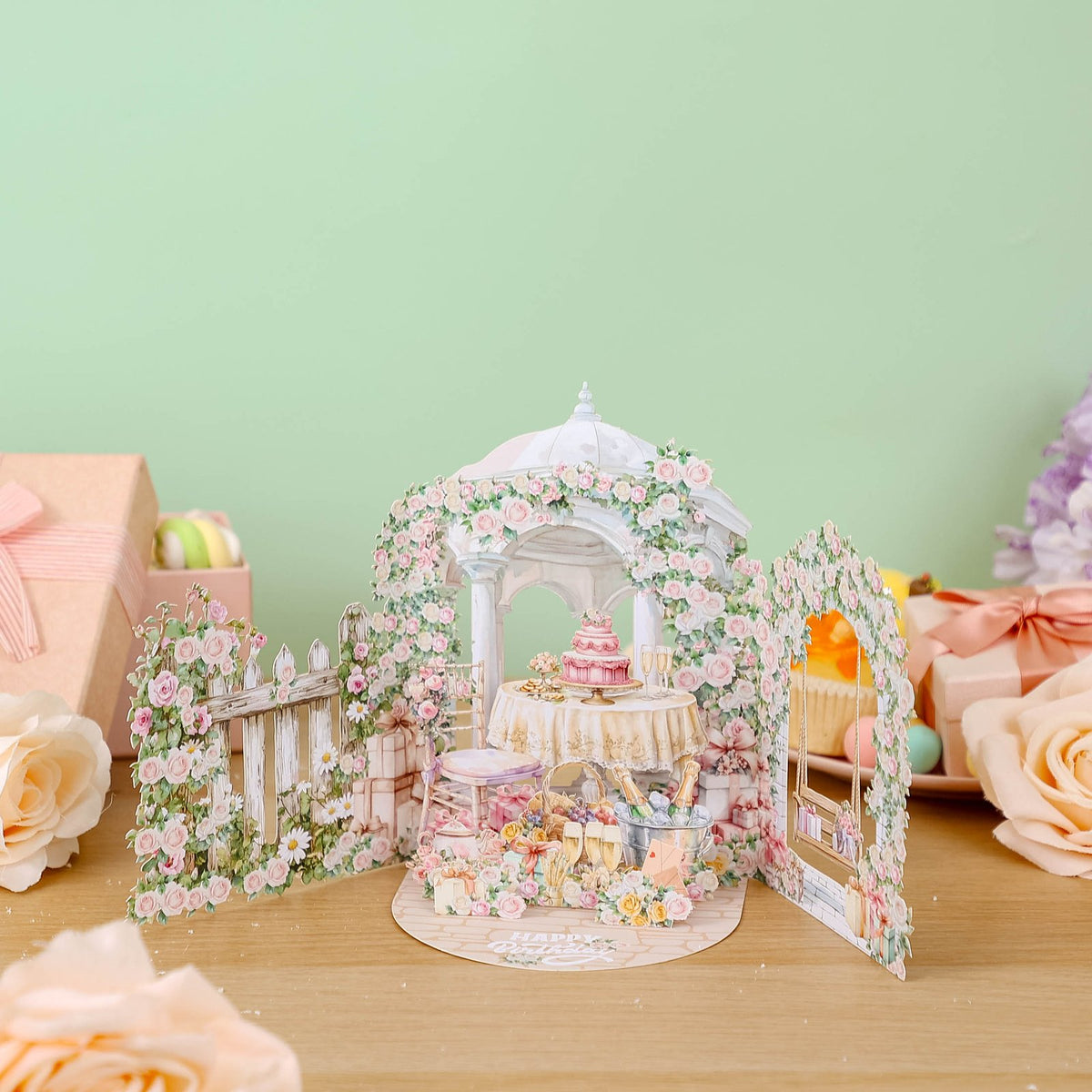Garden Gazebo Wedding 3D Pop Up Card