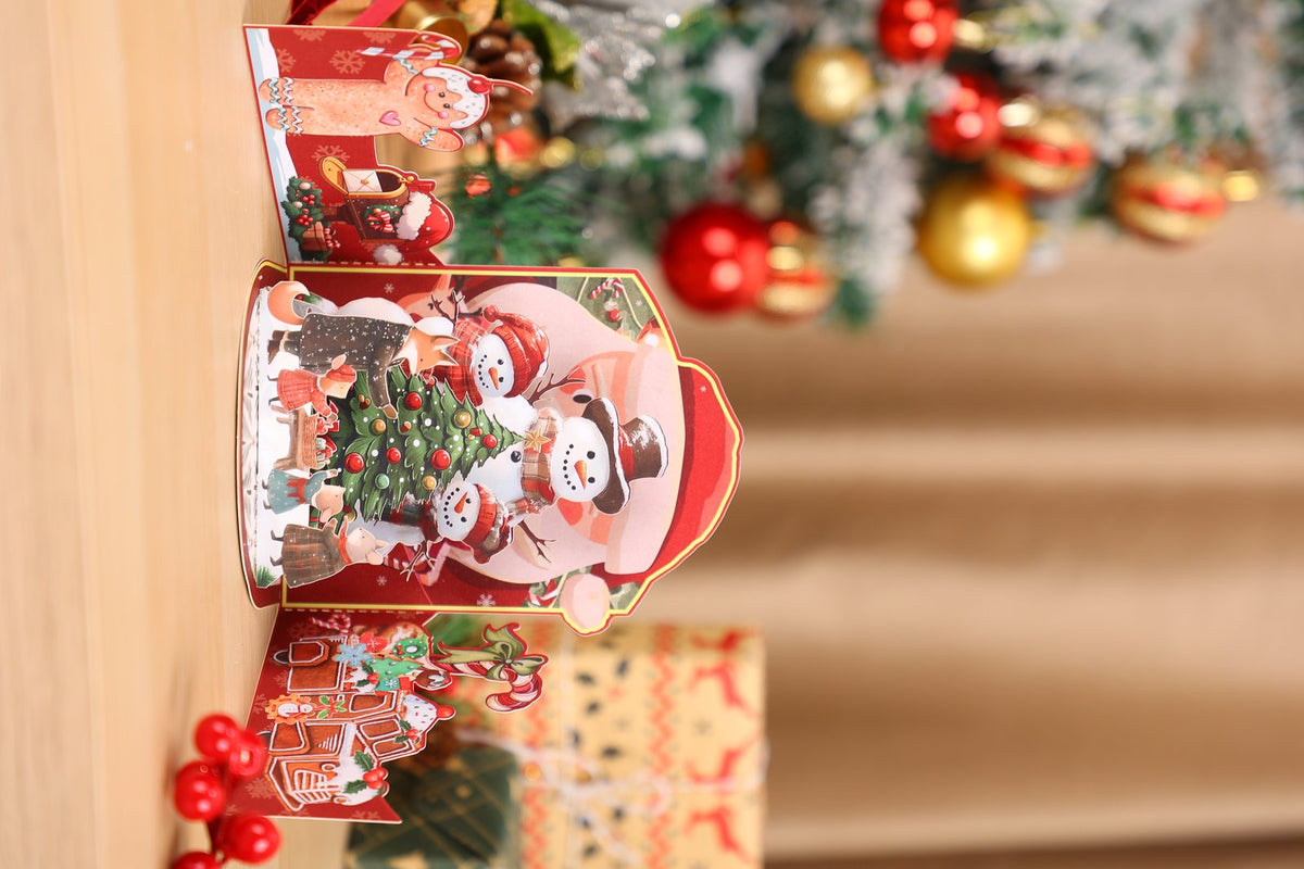 Christmas Snowman Family 3D Pop Up Card