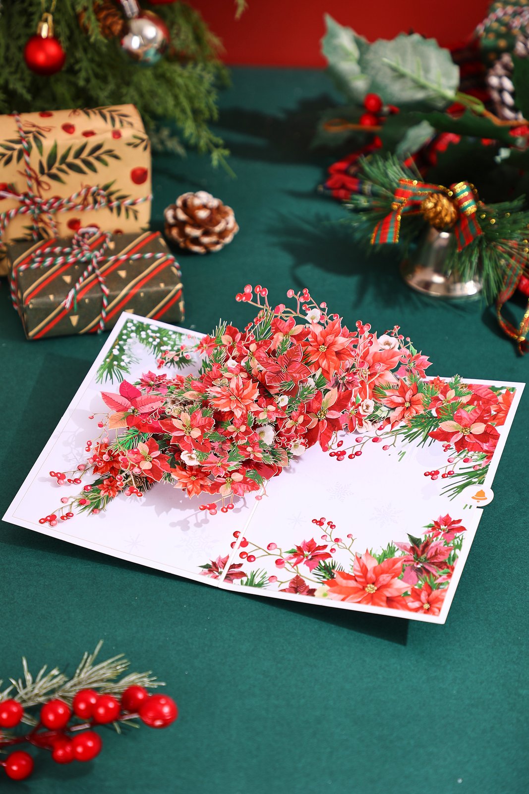 Poinsettia 3D Pop Up Card