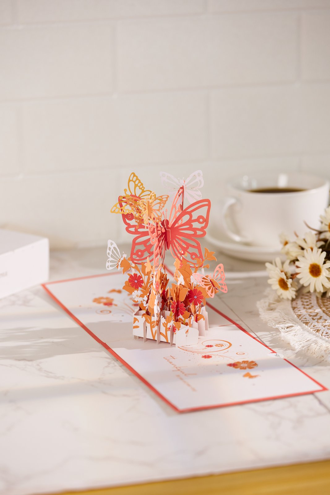 Butterfly Flower Cluster Pop Up Card
