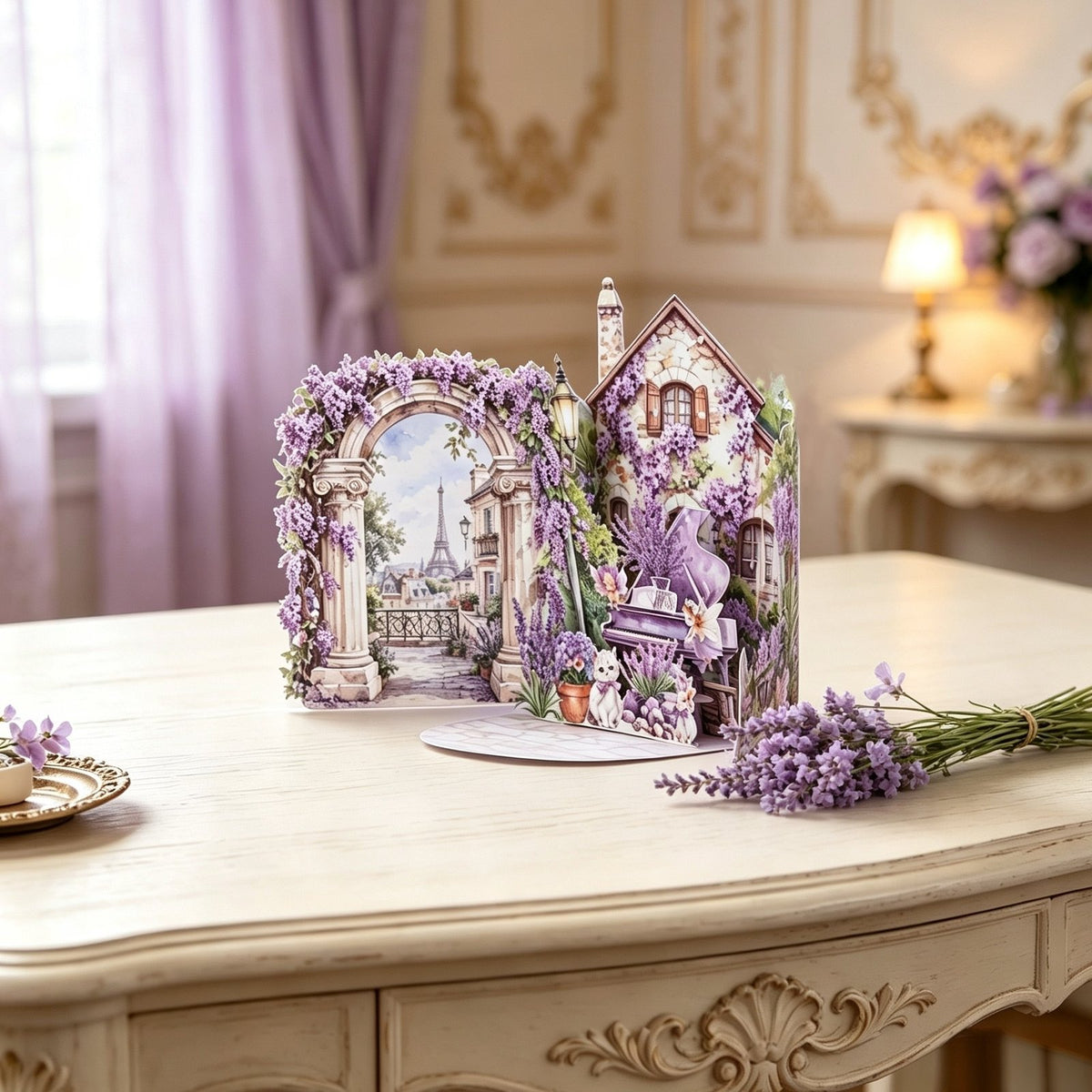 Wisteria Garden Double Door Card