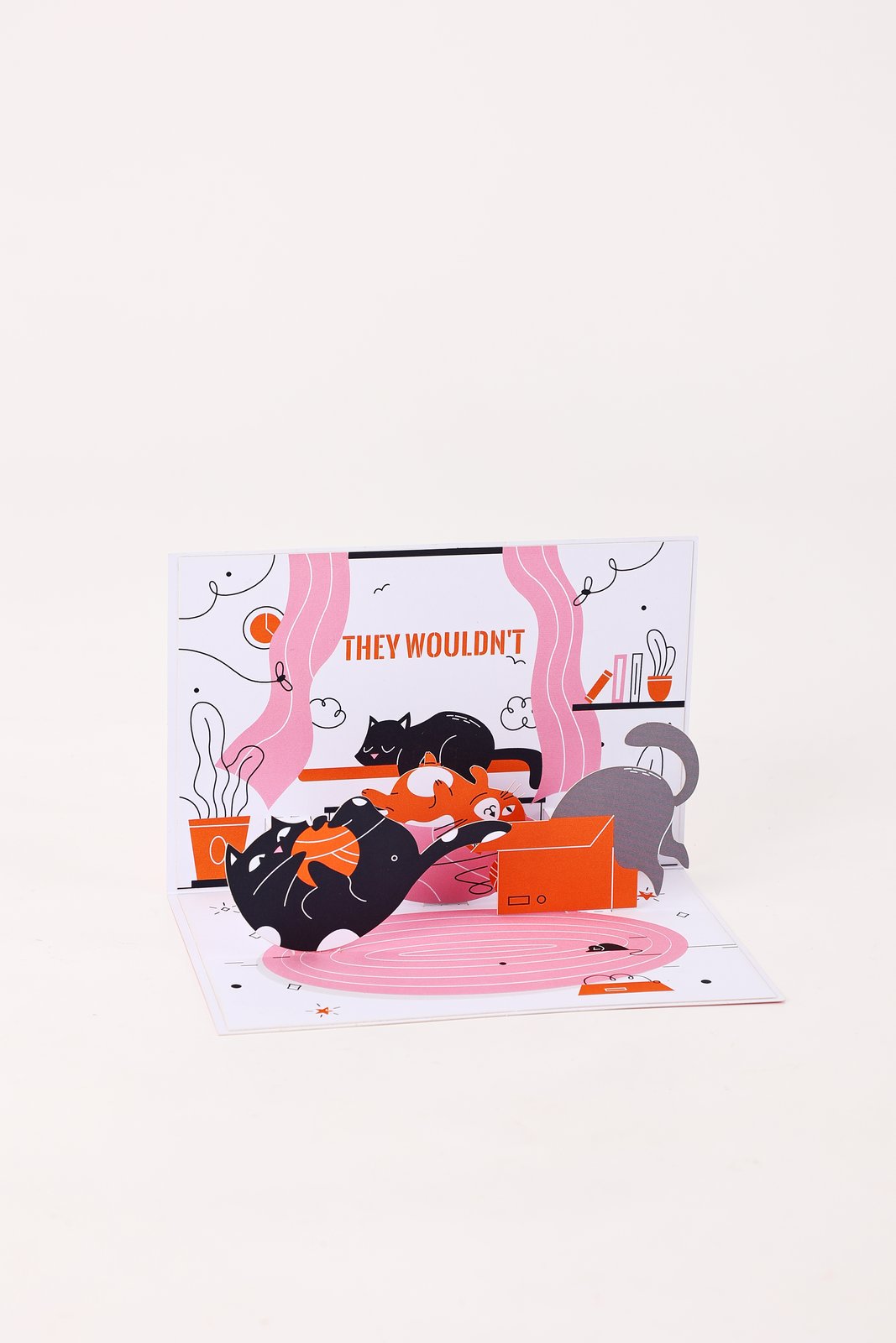 90° Cat Birthday Greeting Card