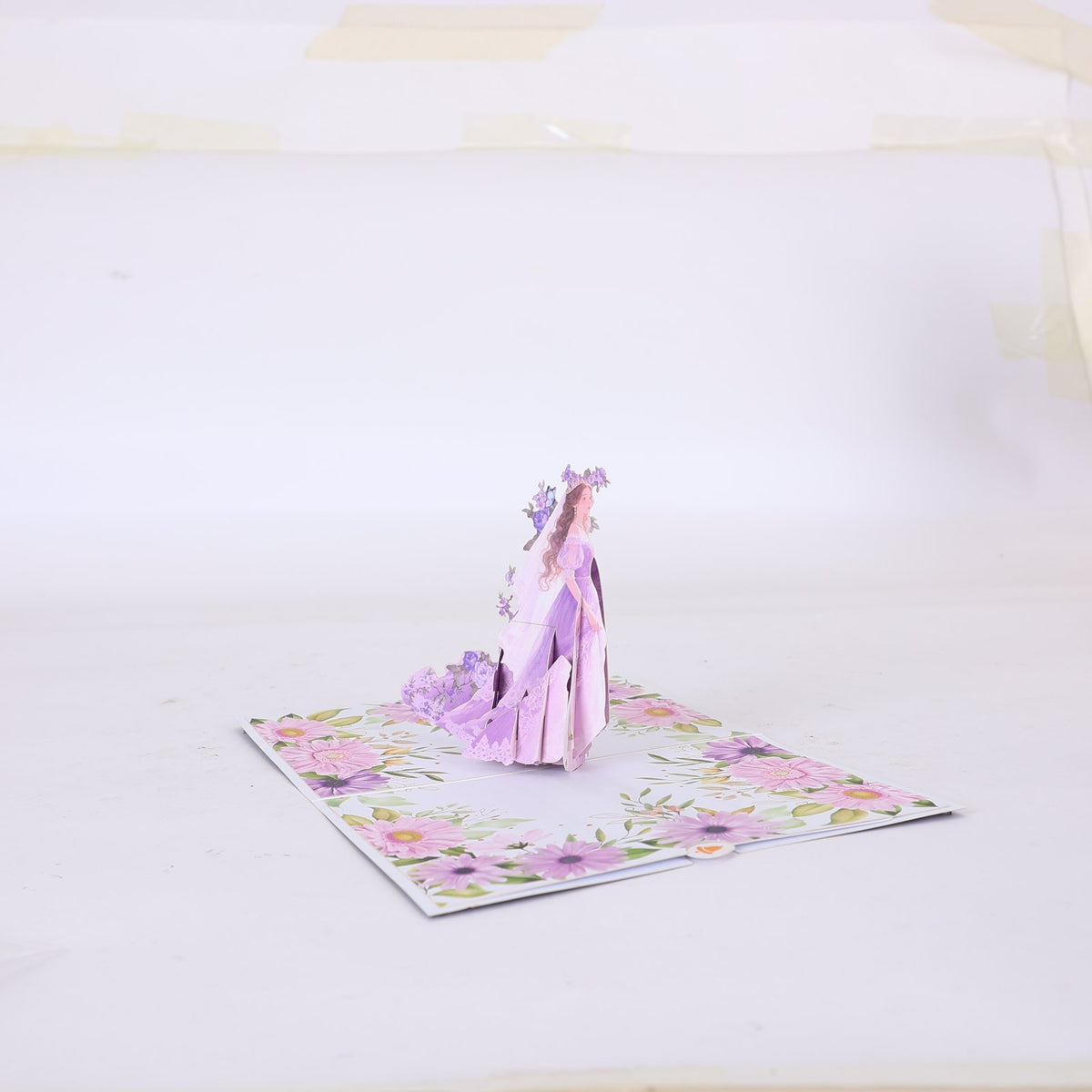 Purple Valentine's Day Flip Pop Up Card