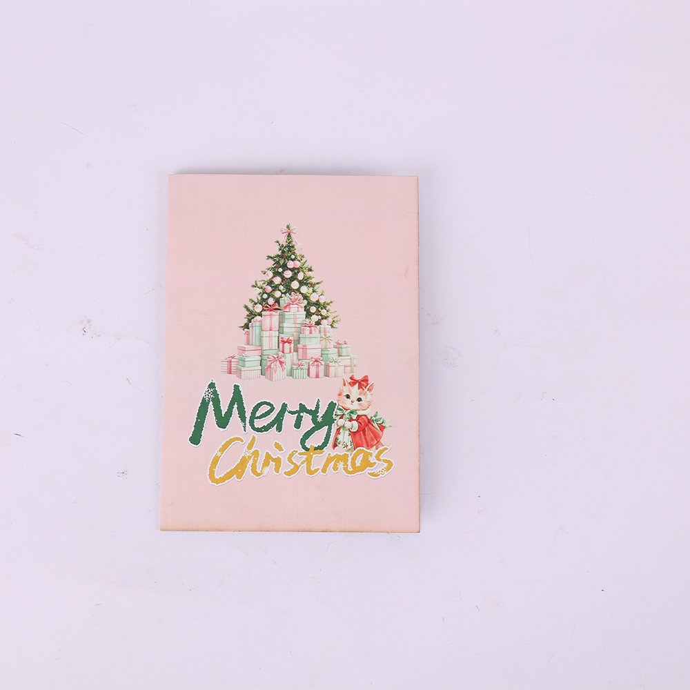 Pink Cute Christmas 3D Pop Up Card