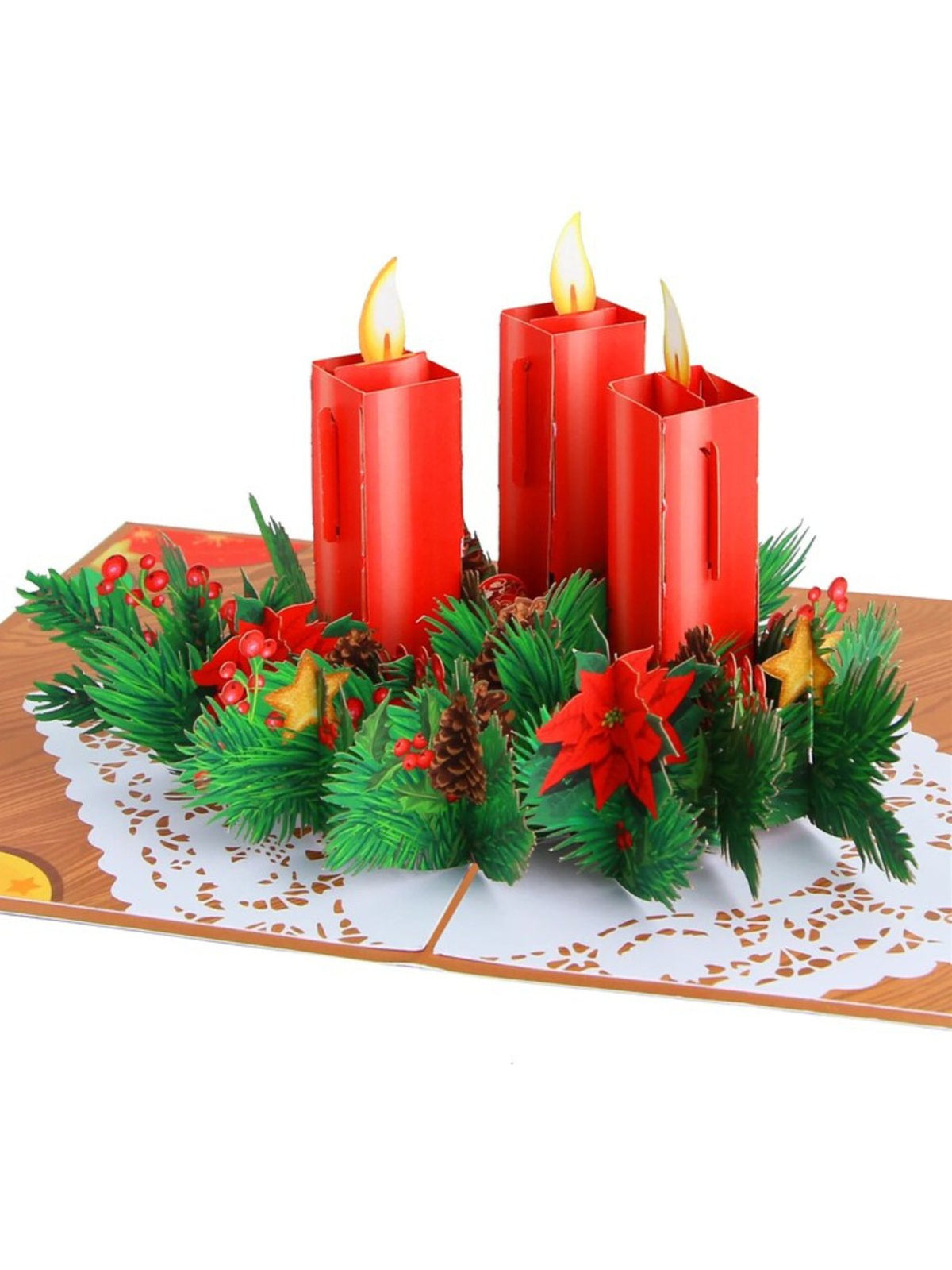 Christmas Candle Flip Pop Up Card