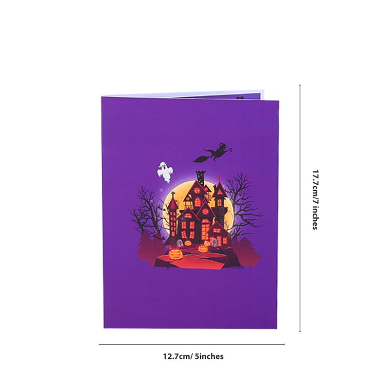 Halloween Haunted House Greeting Card