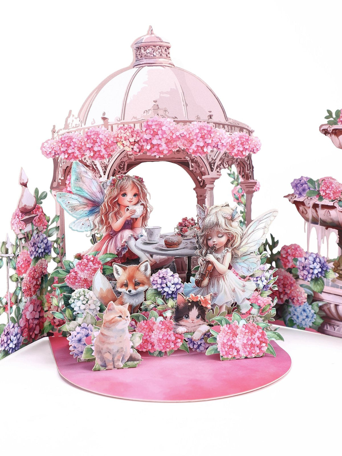 Leprechaun Garden Afternoon Tea 3D Pop Up Card