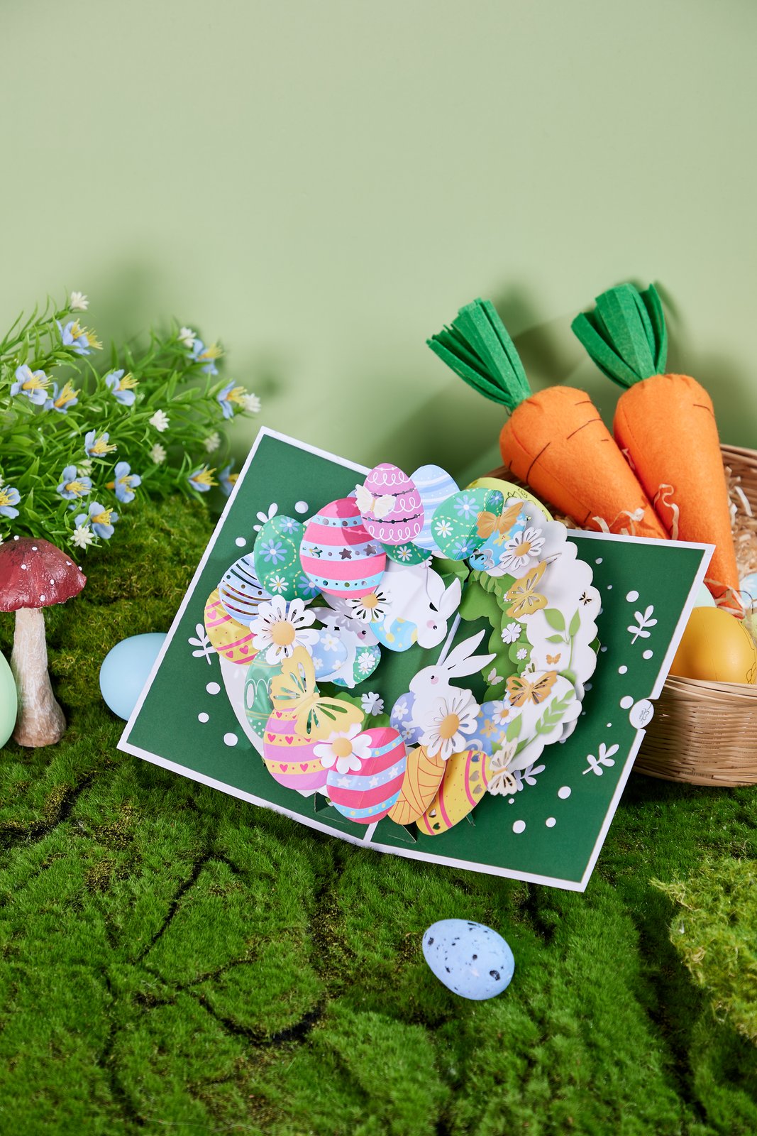 Easter Floral Wreath Greeting Card
