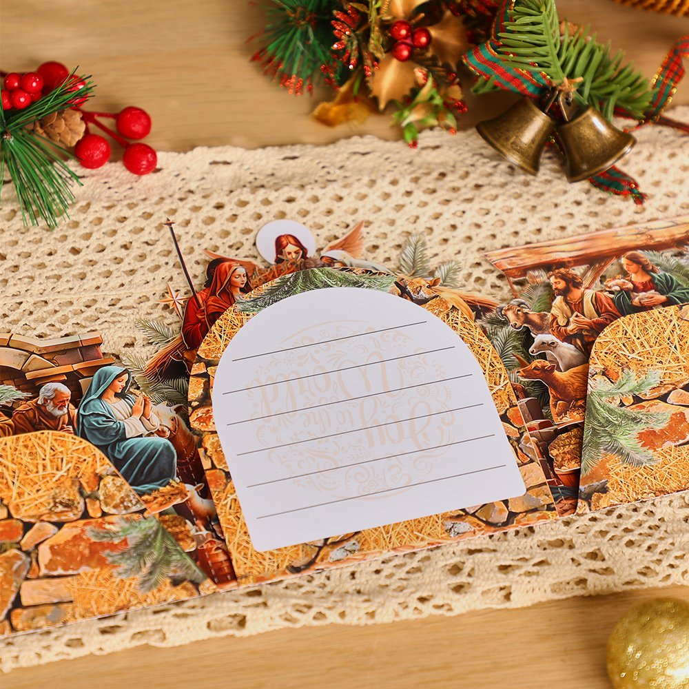 Palm Nativity Manger 3D Pop Up Card