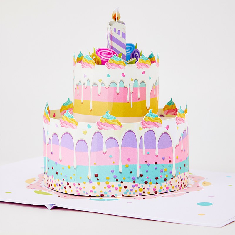 Candy Cake 3D Pop Up Birthday Card