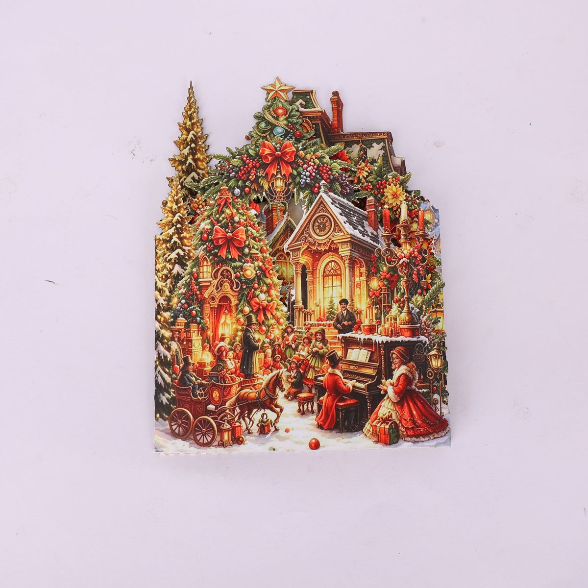 Christmas Scene Double Door 3D Pop Up Card