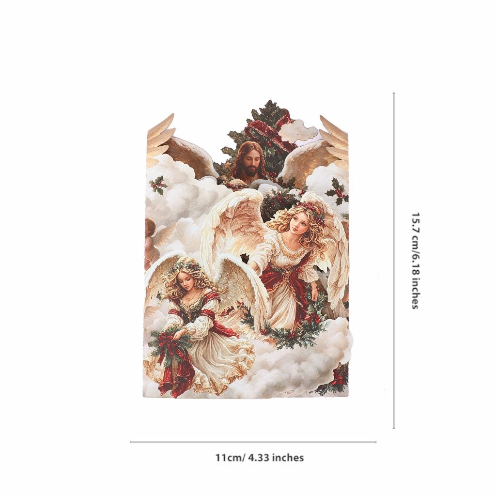 Angel Jesus Christmas Double Door Card