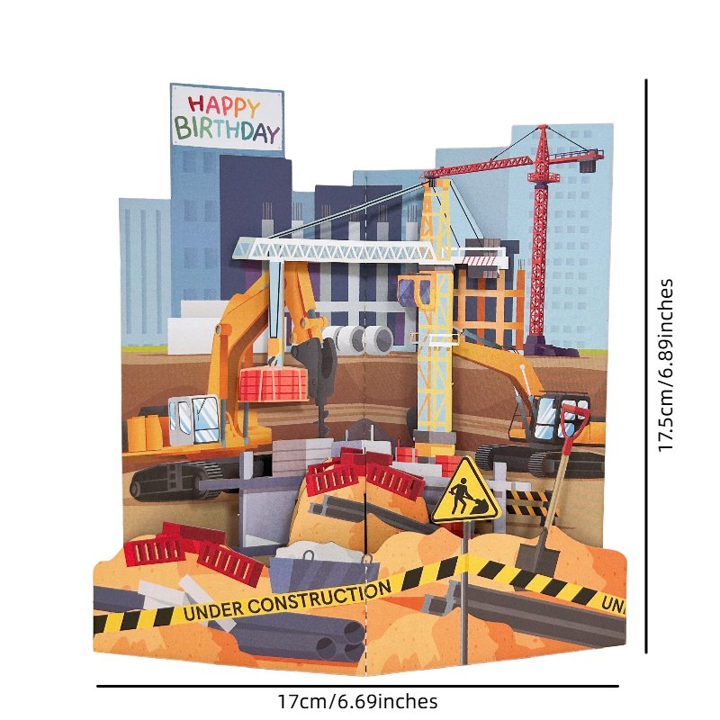 Architecture Birthday Party 3D Pop Up Card Ornament