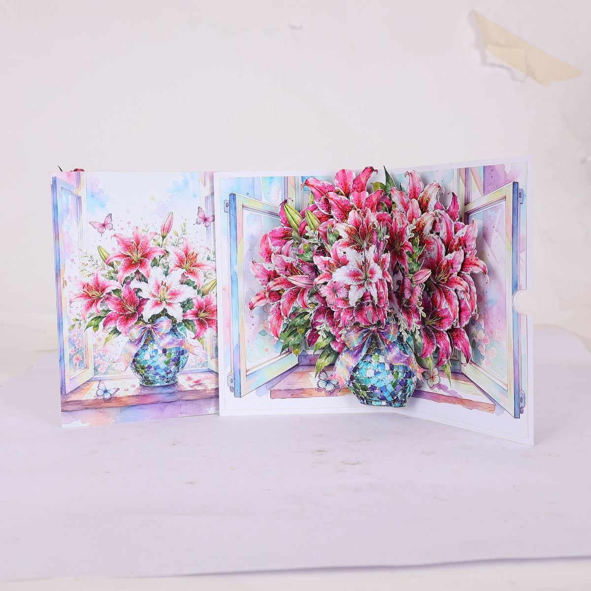 Purple Lily Flower Greeting Card
