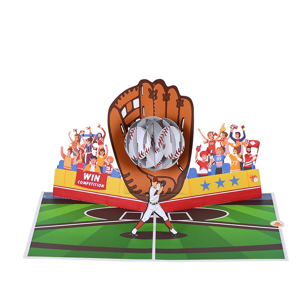 Baseball Match 3D Pop Up Card