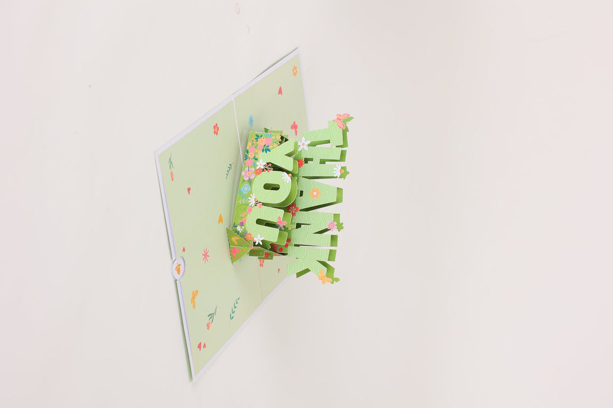 Green Thank You Flip Pop Up Card
