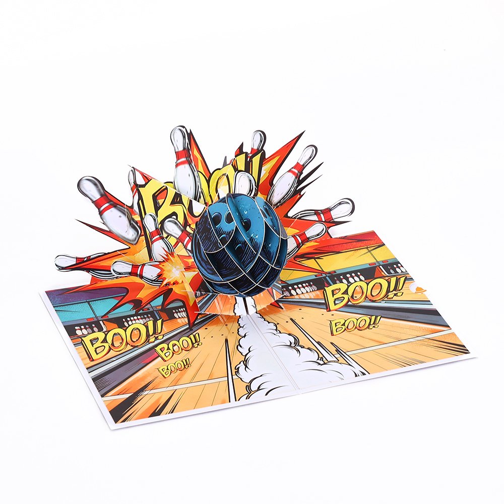 Bowling Strike 3D Pop Up Card