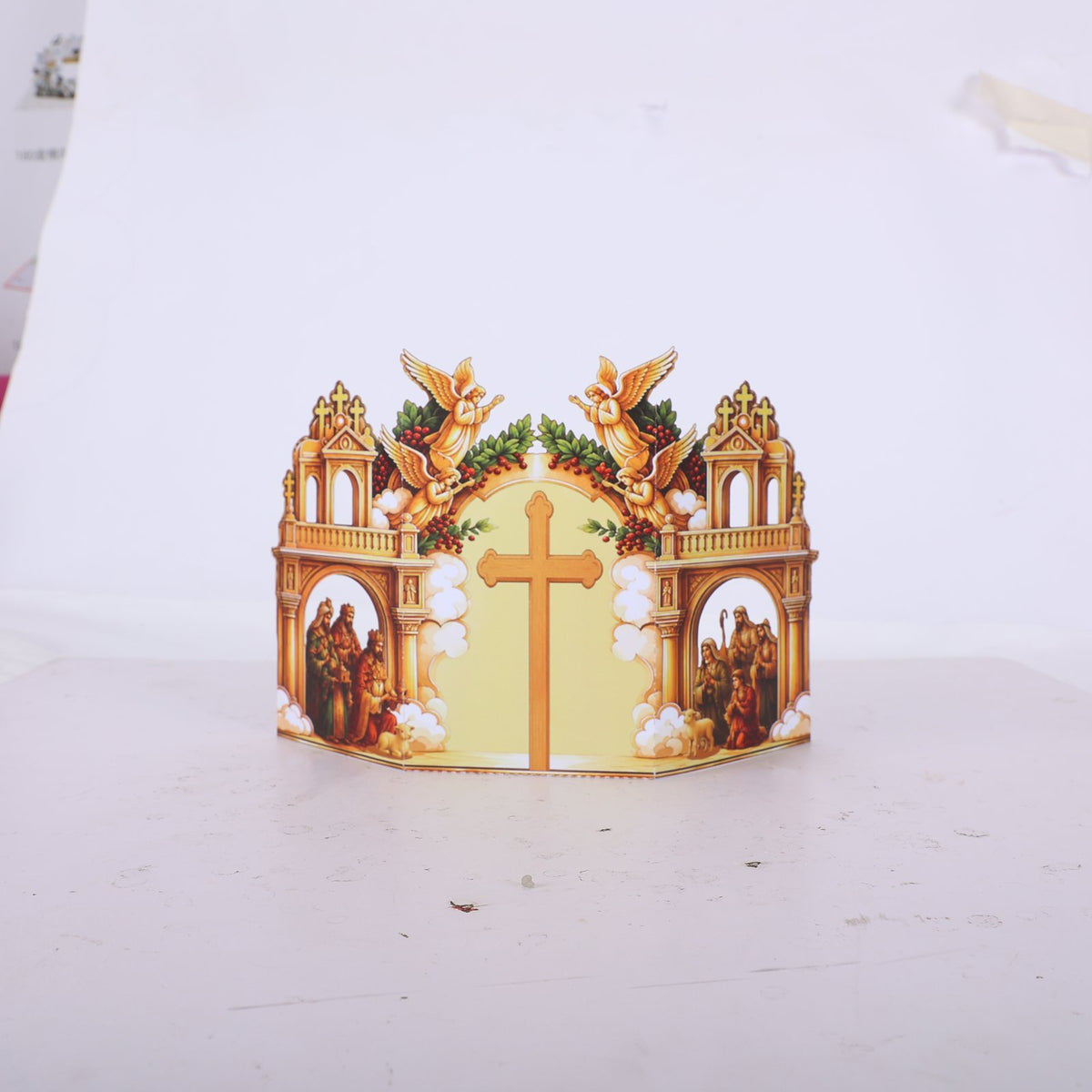 Nativity Double Door Pop Up Card