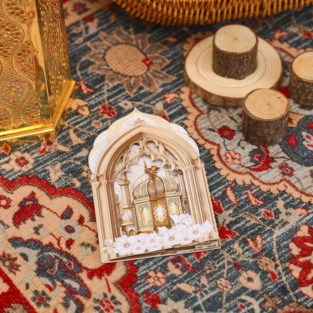 Eid Mubarak Open Door Lantern 3D Pop Up Card