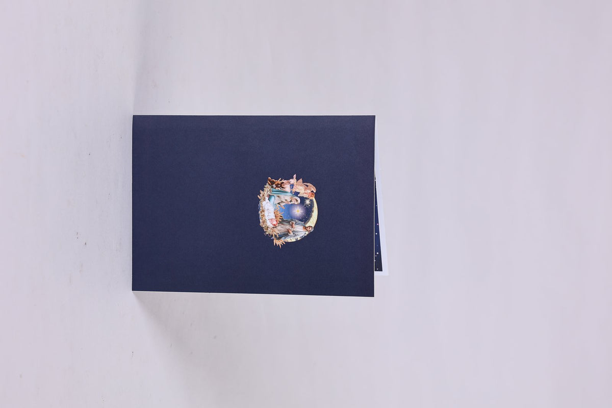 Round Nativity Greeting Card