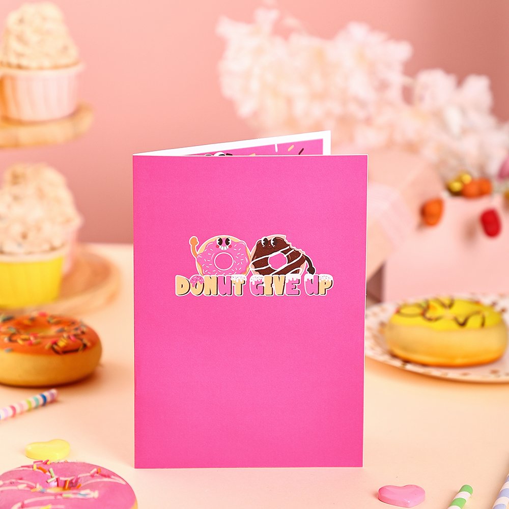 Donut Encouragement 3D Pop Up Card
