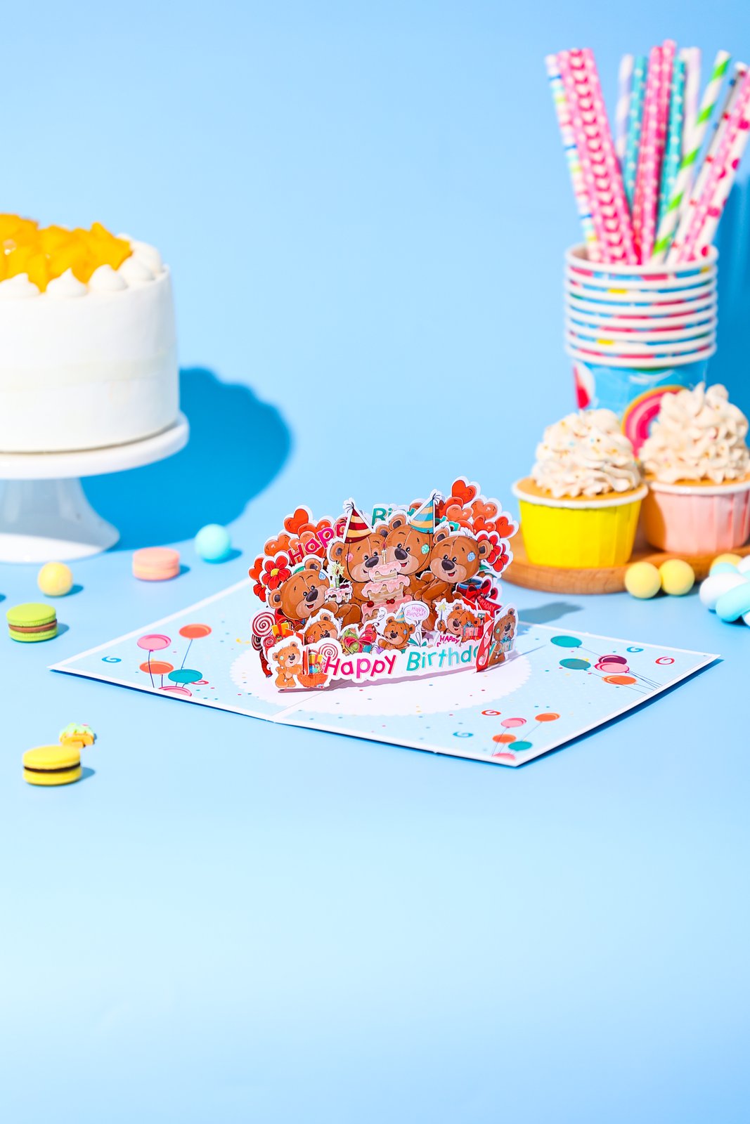Birthday Bear 3D Pop Up Card