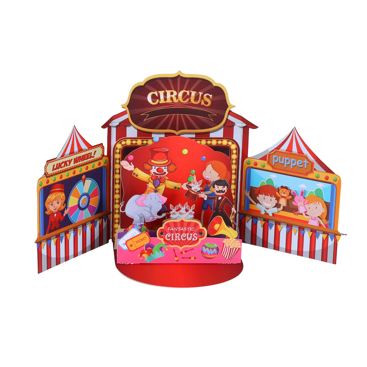 Circus Double Door 3D Pop Up Card