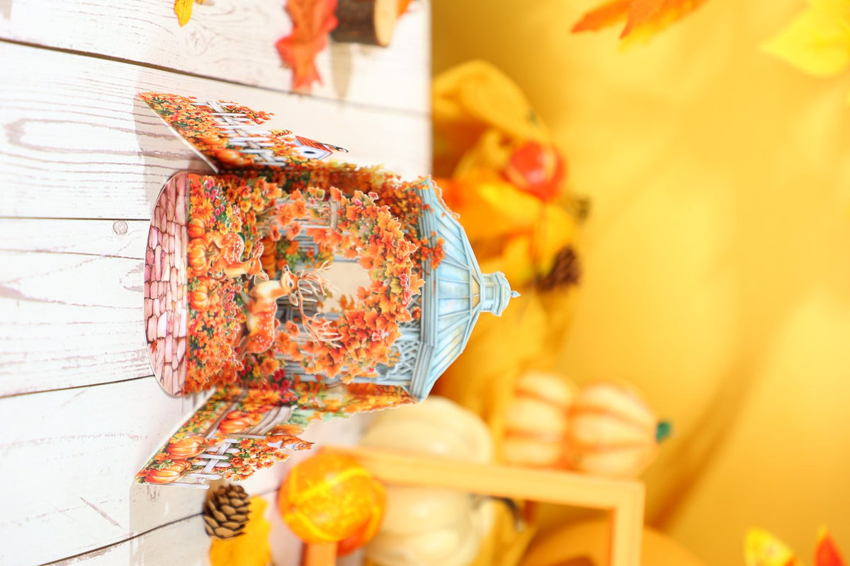 Autumn Pumpkin Double Door 3D Pop Up Card