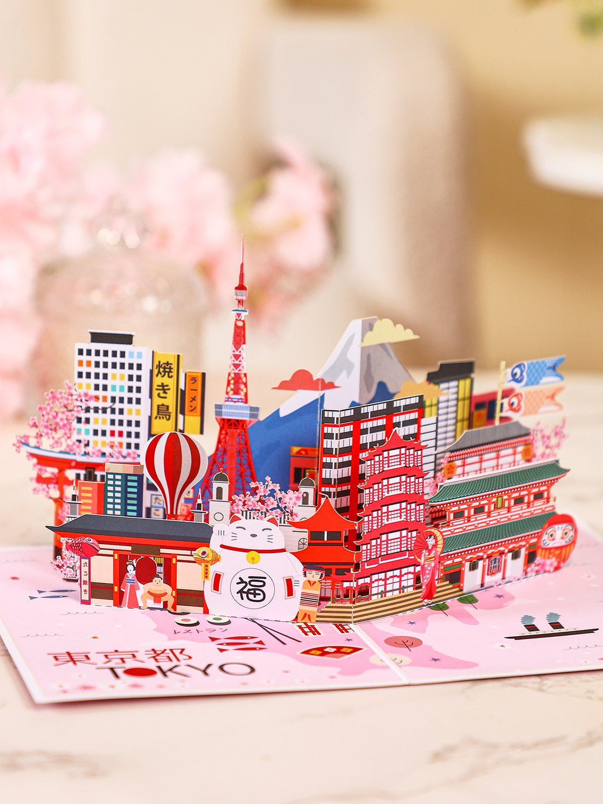 City Cityscape Greeting Card Tokyo