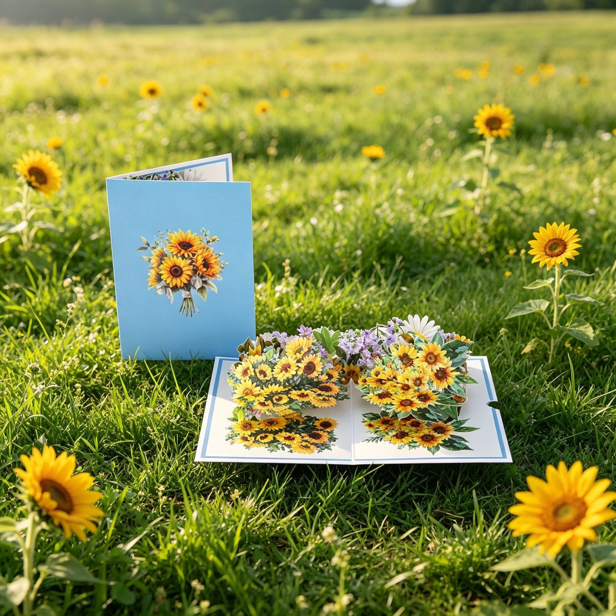 Sunflower Fresh Flowers 3D Pop Up Card